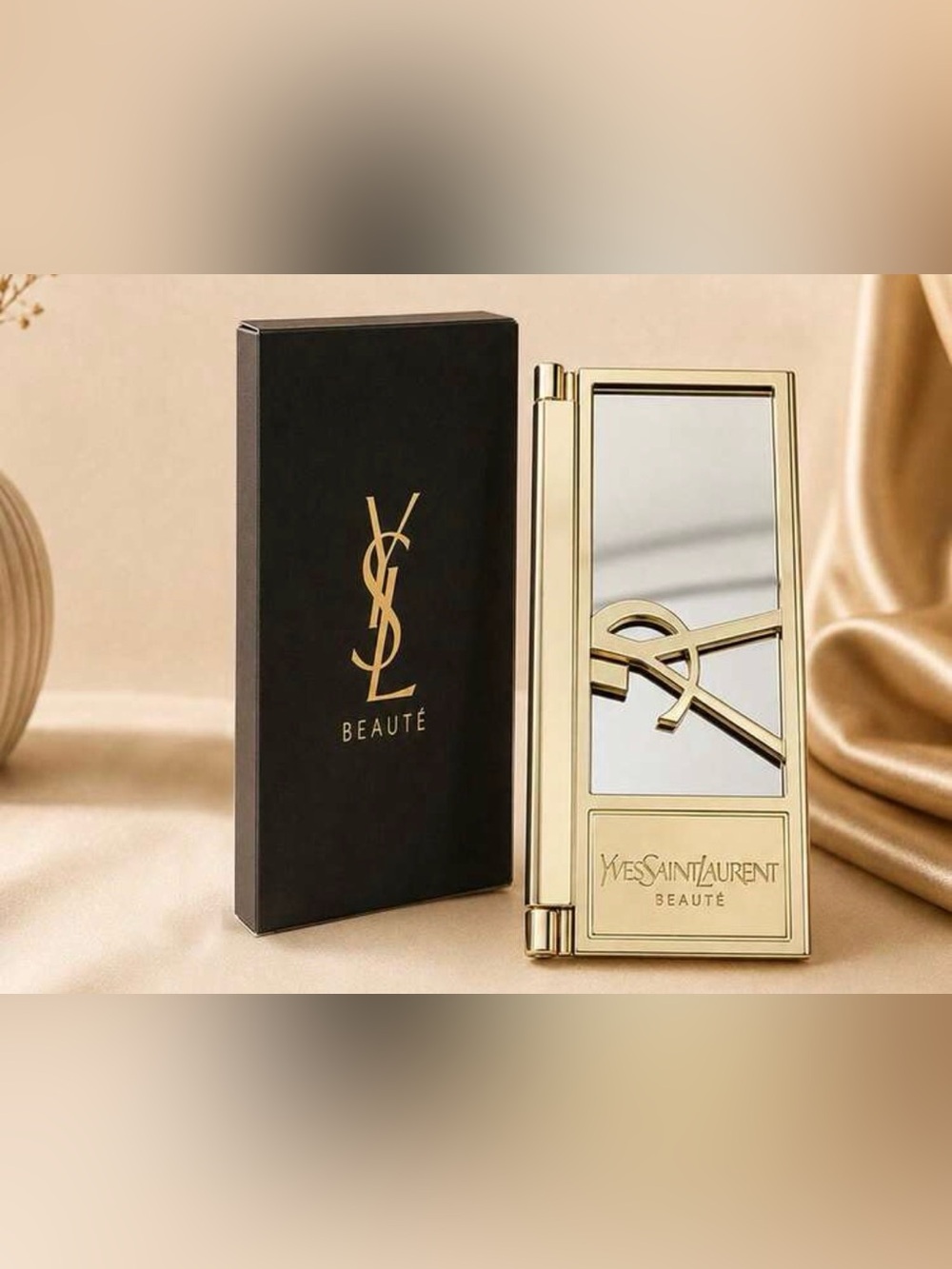 Yves Saint Laurent Gold Logo Mirror
